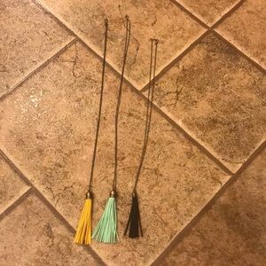 3 tassel necklaces